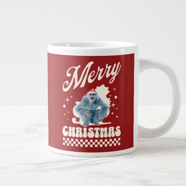 Taza De Café Gigante Funny Yeti - Merry Christmas (Derecha)