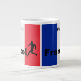 Taza De Café Gigante Fútbol Francia, personalizable
