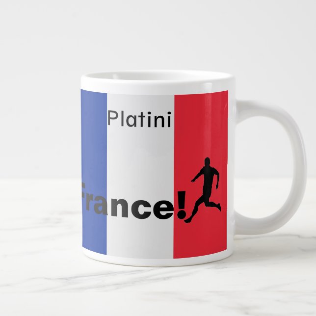 Taza De Café Gigante Fútbol Francia, personalizable (Derecha)