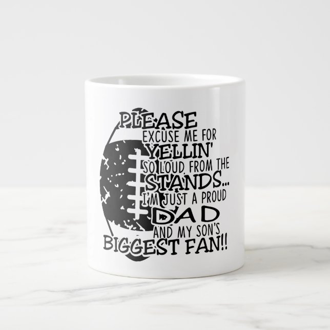 Taza De Café Gigante Fútbol: Jumbo Mug (Frente)