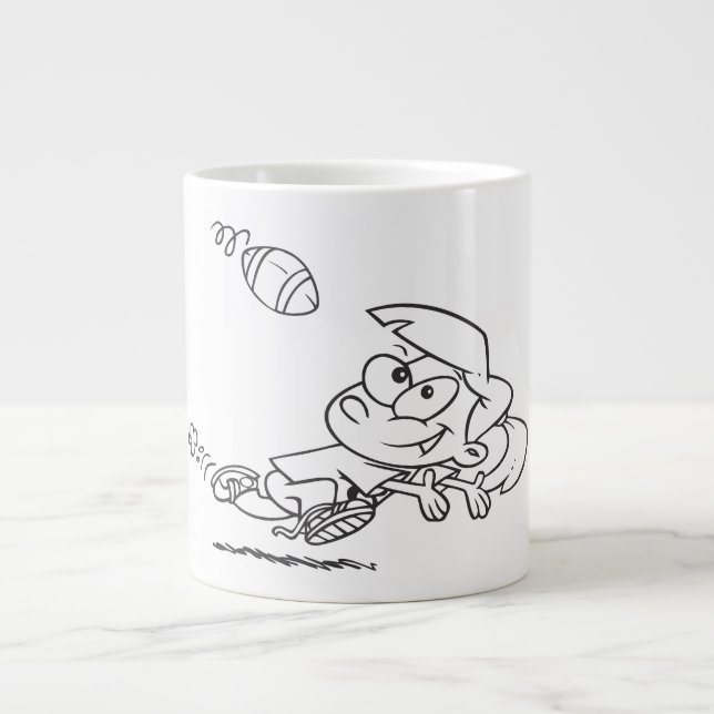Taza De Café Gigante Fútbol: Jumbo Mug (Frente)