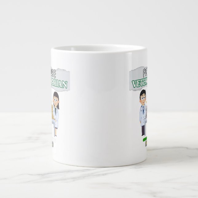 Taza De Café Gigante Future Veterinarian Loading – Vet Student Design (Frente)