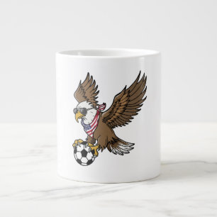 Taza De Café Gigante Gafas de sol águila de fútbol americano frescas vi