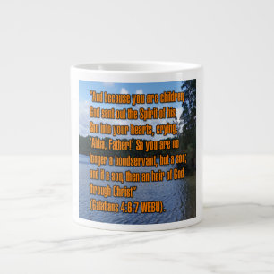 Taza De Café Gigante Gálatas 4:6-7 WEBU Mug