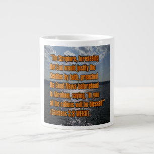 Taza De Café Gigante Galatians 3:8 WEBU Mug