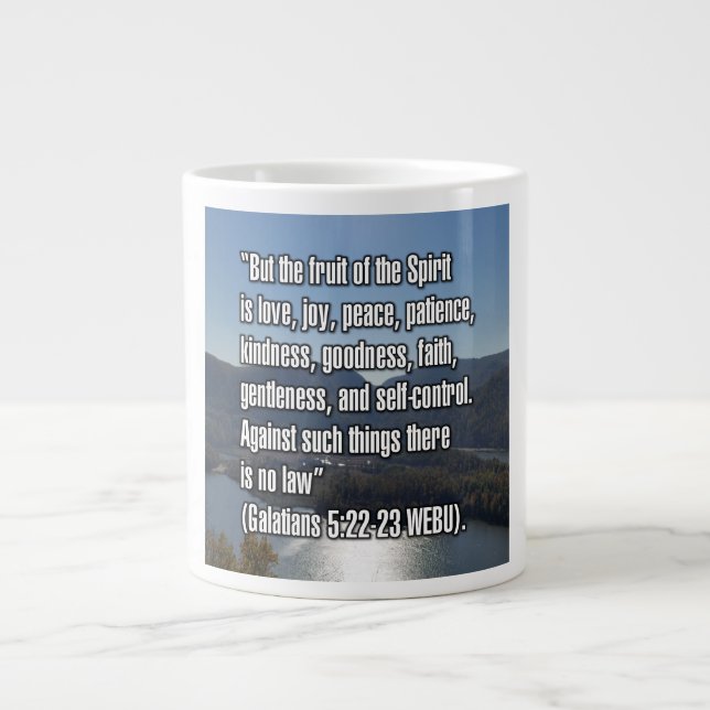 Taza De Café Gigante Galatians 5:22–23 WEBU Mug (Frente)