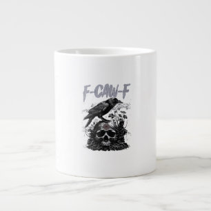 Taza De Café Gigante Gallo divertido F-Caw-F Gracioso Halloween Retro C