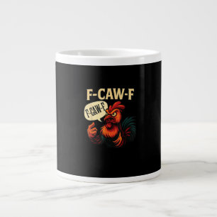 Taza De Café Gigante Gallo Enfadado Divertido Gráfico Estilo Retro F Ca