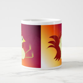 Taza De Café Gigante Gallo sentado divertido