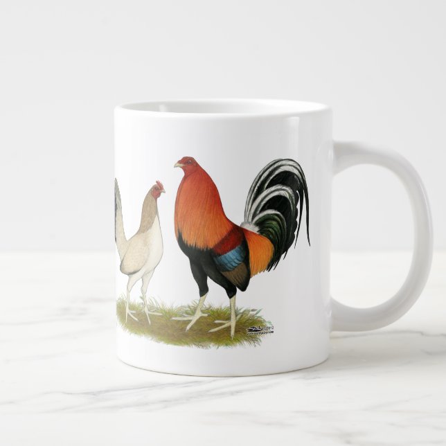 Taza De Café Gigante Gamefowl Wheatens (Derecha)