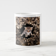 Gatito buscando a través de Wall Mug