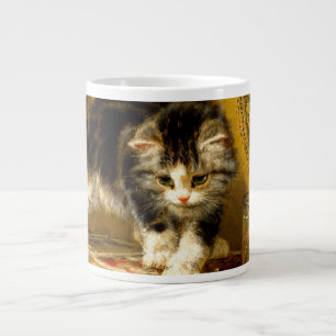 Taza De Café Gigante Gatito con pintura y brochas