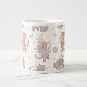 Taza De Café Gigante Gatitos Estrella