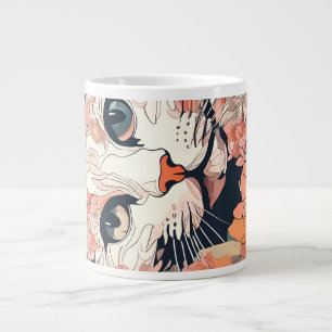 Taza De Café Gigante Gato Artístico
