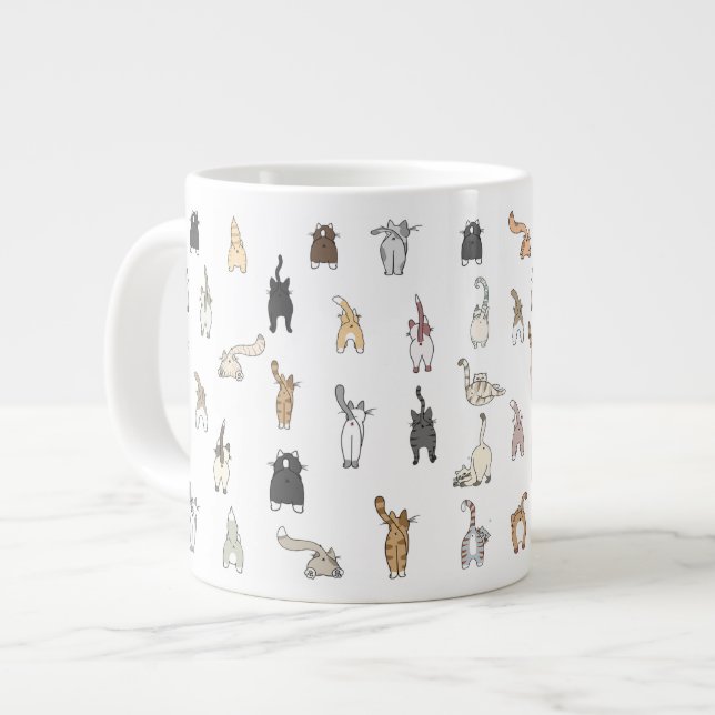 Taza De Café Gigante Gato Butts, Gente Loca, Gato Gatito Gatito, Gato F (Izquierda)