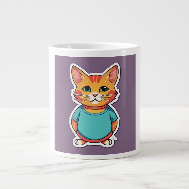 Taza De Café Gigante Gato de corte (Frente)
