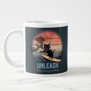 Taza De Café Gigante Gato de ondulación al atardecer