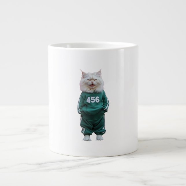Taza De Café Gigante Gato en la copa (Frente)