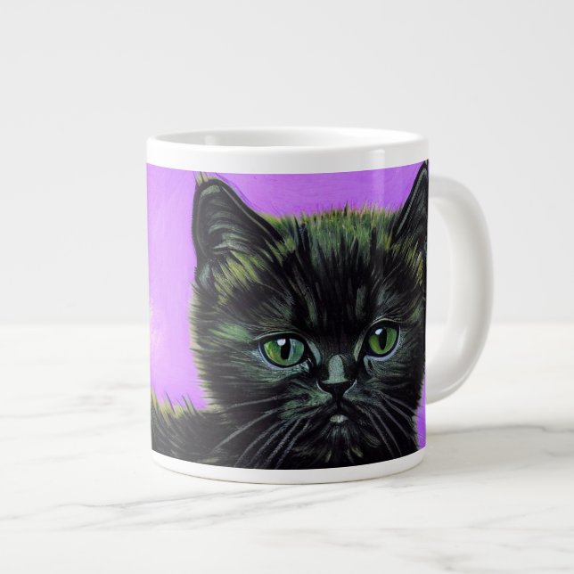 Taza De Café Gigante Gato estilo Van Gogh (Derecha)