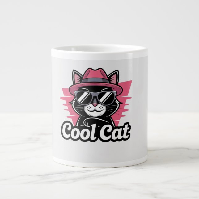 Taza De Café Gigante Gato Genial (Frente)