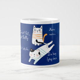 Taza De Café Gigante Gato gracioso, estoy ocupado tirando Mug Especiali