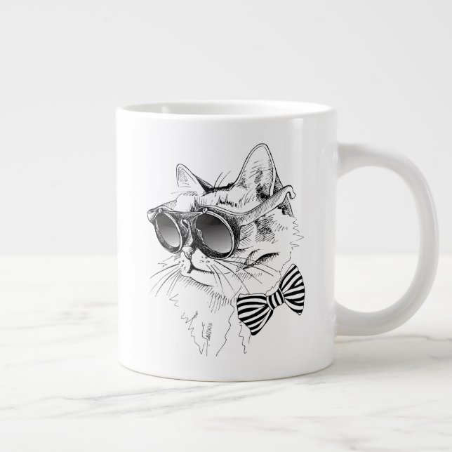Taza De Café Gigante Gato Guay (Derecha)