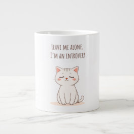 Taza De Café Gigante Gato Introvertido