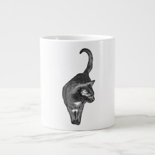 Taza De Café Gigante Gato juguetón hacia atrás