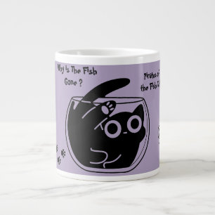 Taza De Café Gigante Gato Lindo, Gato Divertido, Escritura Divertida, M