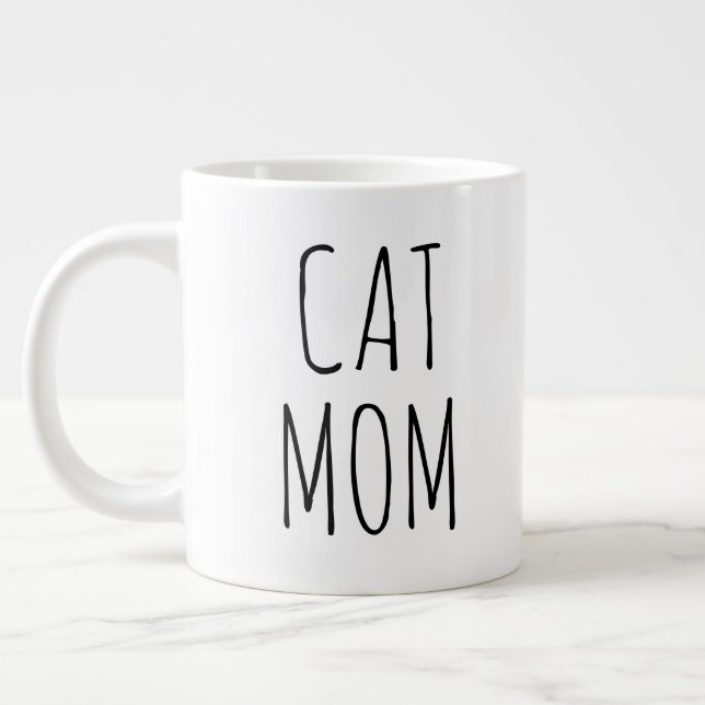 Taza De Café Gigante "Gato-Mamá" Sencilla y Moderna granja (Izquierda)