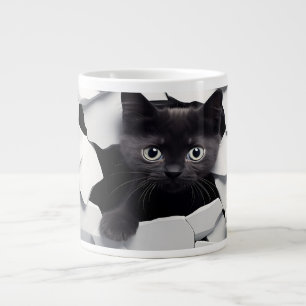 Taza De Café Gigante Gato negro