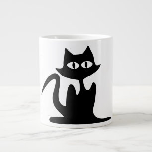 TAZA DE CAFÉ GIGANTE GATO NEGRO