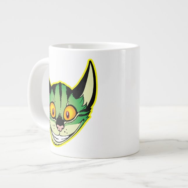 Taza De Café Gigante Gato Personalizado fluorescente Jumbo Mug (Izquierda)