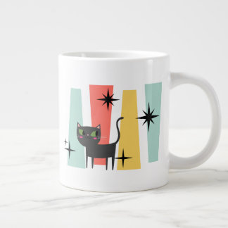 Taza De Café Gigante Gato Retro de Medianos del Siglo