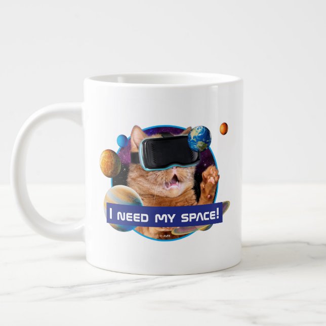 Taza De Café Gigante Gato VR en el espacio (Izquierda)