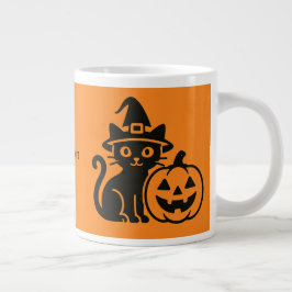 Taza De Café Gigante gato y halloween