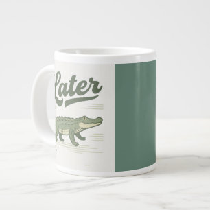 Taza De Café Gigante Gator posterior: En movimiento
