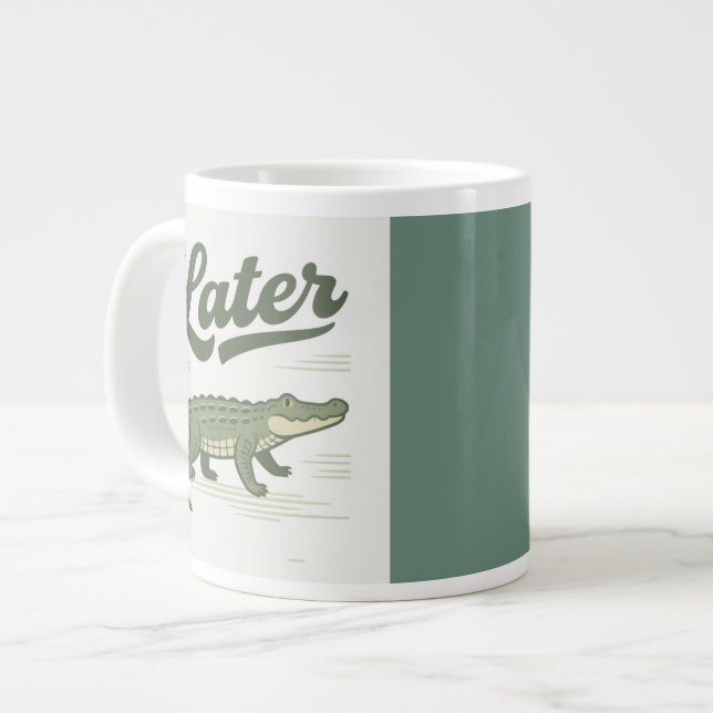 Taza De Café Gigante Gator posterior: En movimiento (Izquierda)