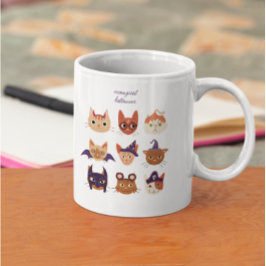 Taza De Café Gigante Gatos de Halloween meowgicos