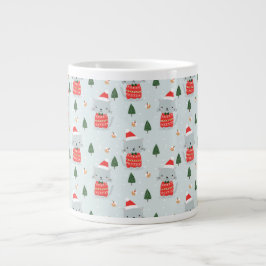 Taza De Café Gigante Gatos de Navidades cortos