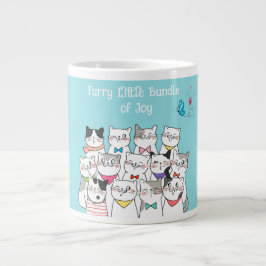 Taza De Café Gigante Gatos Lindos , Pequeño Fardo de Alegría Peludo