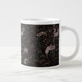 Taza de café gigante Gatos negros ojos amarillos