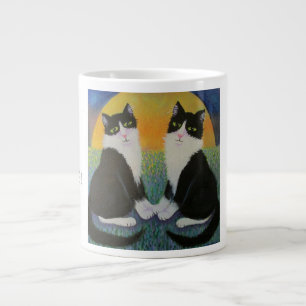 TAZA DE CAFÉ GIGANTE ¡GATOS SANTOS!
