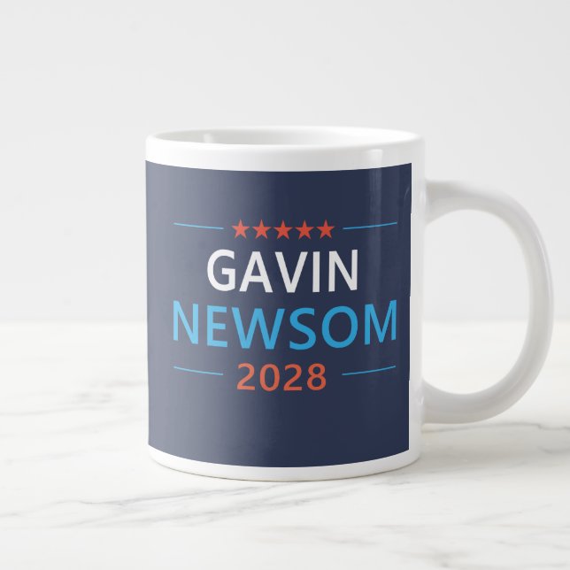 Taza De Café Gigante Gavin Newsom 2028 Para Presidente (Derecha)