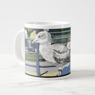 Taza De Café Gigante Gaviota en el puente del canal Hythe Kent Inglater