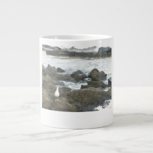 Taza De Café Gigante Gaviota en rocas