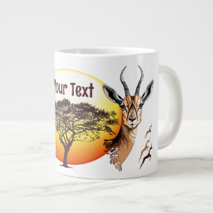 Taza De Café Gigante Gazelle Animal salvaje Antelope africano