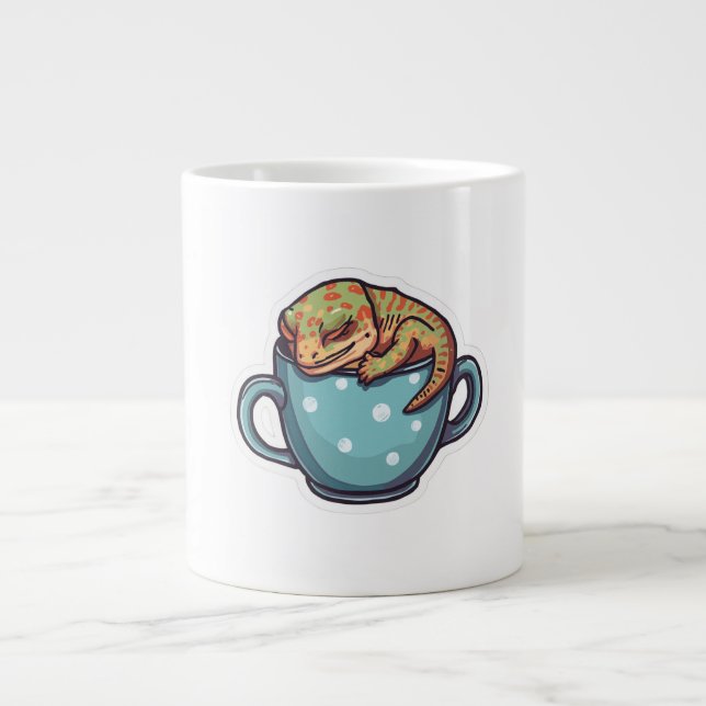 Taza De Café Gigante Geco durmiendo (Frente)