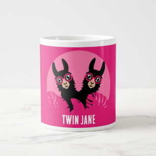 Taza De Café Gigante Gemelos de llama de la Alpaca