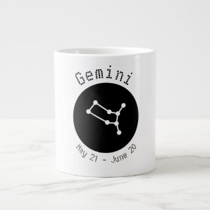Taza De Café Gigante Gemini Dot Line Jumbo Mug